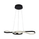 V-TAC VT-7817 Violin string shape suspension LED chandelier Modern design 18W 70 cm in aluminum and acrylic black color 3000К - 8020