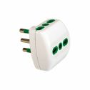 Adaptateur à trois voies plug italian std. 2P+E 16A 3 prises italian-dual-size std. 2P+E 16A Corps blanc Fanton 82180