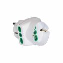 Adaptateur à trois voies plug français/allemand std. 2P+E 16A 2 prises 2P+E 16A 1 prise italienne/allemande std. 2P+E 16A Fanton 82230