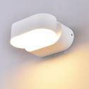 V-TAC VT-816 6W LED wall light white rotatable head oval wall light natural white 4000K IP65 - SKU 8287