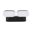 V-TAC VT-814 12W LED wall light warm white 3000K aluminium rotatable black body IP65 - SKU 8293