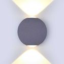 V-TAC VT-836 6W LED wandlamp neutralweiß 4000K aluminum grau rund körper IP65 - SKU 8306
