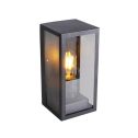 V-TAC VT-837 Garden Wall Lamp IP44 1xE27 Holder black-clear glass - sku 8517