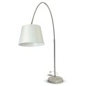 V-TAC VT-7451 Lampada da terra piantana in metallo corpo bianco ricurva orientabile base in marmo con portalampada E27 196cm - sku 8565