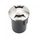 V-TAC VT-7678-2 GU5.3 MR16 Sous-terre fitting à deux fenêtres corps en acier noir-argent IP67 - sku 8568