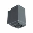 V-TAC VT-841 GU10 wall fitting 1 way square aluminium dark grey body IP44 – SKU 8626