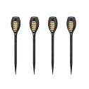 V-Tac VT-724 Kit Super Saver Pack 4pcs/Pack 1W LED Solar Flame Light with sensor for garden IP44 - sku 8689