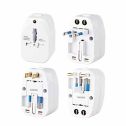V-TAC Adaptateur universel de voyage couleur blanc standard prise US, UK, EU - sku 8705