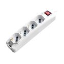 V-TAC Rallonge électrique Multiprise 4 x Schuko 10/16A 3500W câble  1,5m avec interrupteur on/off - sku 8711