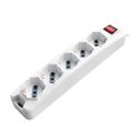 V-TAC Rallonge électrique Multiprise 5 x Schuko 10/16A 3500W câble 1,5m avec interrupteur on/off - sku 8712