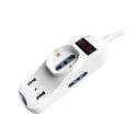 V-TAC Rallonge électrique multiprise 1 Schuko 10/16A + 2 prises 10/16A + 2 usb chargeur protecteur de surcharge - sku 8745
