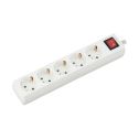 V-TAC VT-1115 Rallonge électrique Multiprise 5 x Schuko 16A EU standard 3680W câble 1,5m avec interrupteur on/off - sku 8766