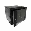 Hanging Rack Cabinet Black RAL9004 19" 9U 600mm