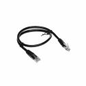 Cable UTP CAT 5e Patch Cord Black 0.5MT RJ-45