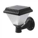 V-TAC VT-972 Lampe lanterne à led à énergie solaire avec panneau photovoltaïque avec télécommande 0,8W lumière de couleur noire 3en1 IP44 - 93578