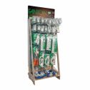 Empty wooden display unit complete products with 24 galvanized hooks and 2 display boxes Fanton 99978-01