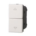 ETTROIT Double button 1P+1P NO roller shutter up and down compatible with Bticino Axolute white color Ettroit AB1202