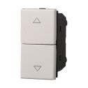 ETTROIT AB1204 Double Interlocked Switch Up and Down Roller Shutter 10A White Color Compatible with Bticino Axolute