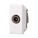 Prise télévision passante simple mâle compatible Bticino Axolute couleur blanc Ettroit AB2253