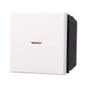 Interrupteur axial ou va et vient 2P 16A compatible Bticino Axolute couleur blanc Ettroit AB3302