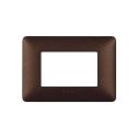 Abdeckplatte mit 3 Modulen AM4803TGG - Farbe Kaffeebraun - Serie Bticino MATIX