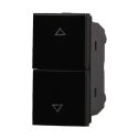 ETTROIT AN1204 Double Interlocked Switch Up and Down Roller Shutter 10A BLACK Color Compatible with Bticino Axolute