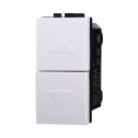 ETTROIT LB1204 Double Interlocked Switch Up and Down 10A White Compatible With Bticino Living Light