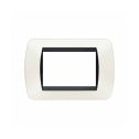 Plaque Living International 3 modules - Blanc L4803PB