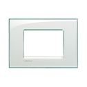 Placca Bticino Livinglight 3 moduli acquamarina LNA4803KA