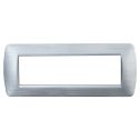 ETTROIT LN85715 Plaque en plastique série Space 7P couleur argent satiné compatible avec Bticino Living Light
