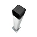 Natural anodised aluminium post H = 500 mm DOC-L