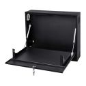 Hangender Rack-Kasten 19" 2U 130mm Schwarz RAL 9005 Farbe Stahl mit Tür für CCTV-Geräte DVR / NVR