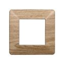 Plaque compatibles Vimar Plana 2 modules plastique couleur bois sombre Ettroit EV83205