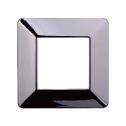 Plaque compatibles Vimar Plana 2 modules plastique couleur chrome poli Ettroit EV83213