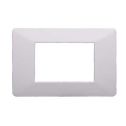 Plaque compatibles Vimar Plana 3 modules plastique couleur blanc Ettroit EV83301