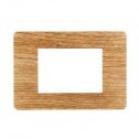 Kompatible Abdeckrahmen Vimar Plana 3 module kunststoff dunkles Holz farbe Ettroit EV83305