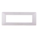 Plaque compatibles Vimar Plana 7 modules plastique couleur blanc Ettroit EV83701