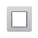 Plaque compatibles Vimar Plana 2 modules verre couleur blanc Ettroit EV84201
