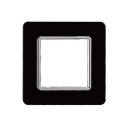 Plaque compatibles Vimar Plana 2 modules verre couleur noir Ettroit EV84202