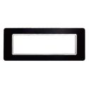 Plaque compatibles Vimar Plana 7 modules verre couleur noir