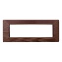 Plaque compatibles Vimar Plana 7 modules plastique couleur bronze satiné Ettroit EV85610