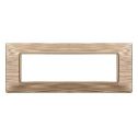 Plaque compatibles Vimar Plana 7 modules plastique couleur or satiné Ettroit EV85611