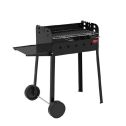 Ferraboli Barbecue ISEO 58x37cm verchromten grillrost mit zwei Rädern und regal