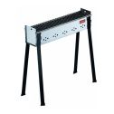 Ferraboli Barbecue Cuocispiedini au charbon de bois forme allongée 65x14cm pour cuisson des brochettes acier inox