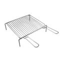 Ferraboli graticola semplice grille chromée 40x35cm avec double poignée pour barbecue / cheminée.