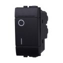 ETTROIT LN0402 interrupteur bipolaire 0-1 16A compatible bticino living couleur noir