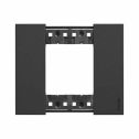 Abdeckrahmen Bticino Living Now 2 Module, farbe schwarz KA4802KG