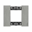 Abdeckrahmen Bticino Living Now 2 Module farbe Stahl KA4802ZG