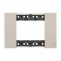 Abdeckrahmen Bticino Living Now 3 Module farbe sand KA4803KM