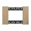 Abdeckrahmen Bticino Living Now 3 Module farbe holz eiche KA4803LM